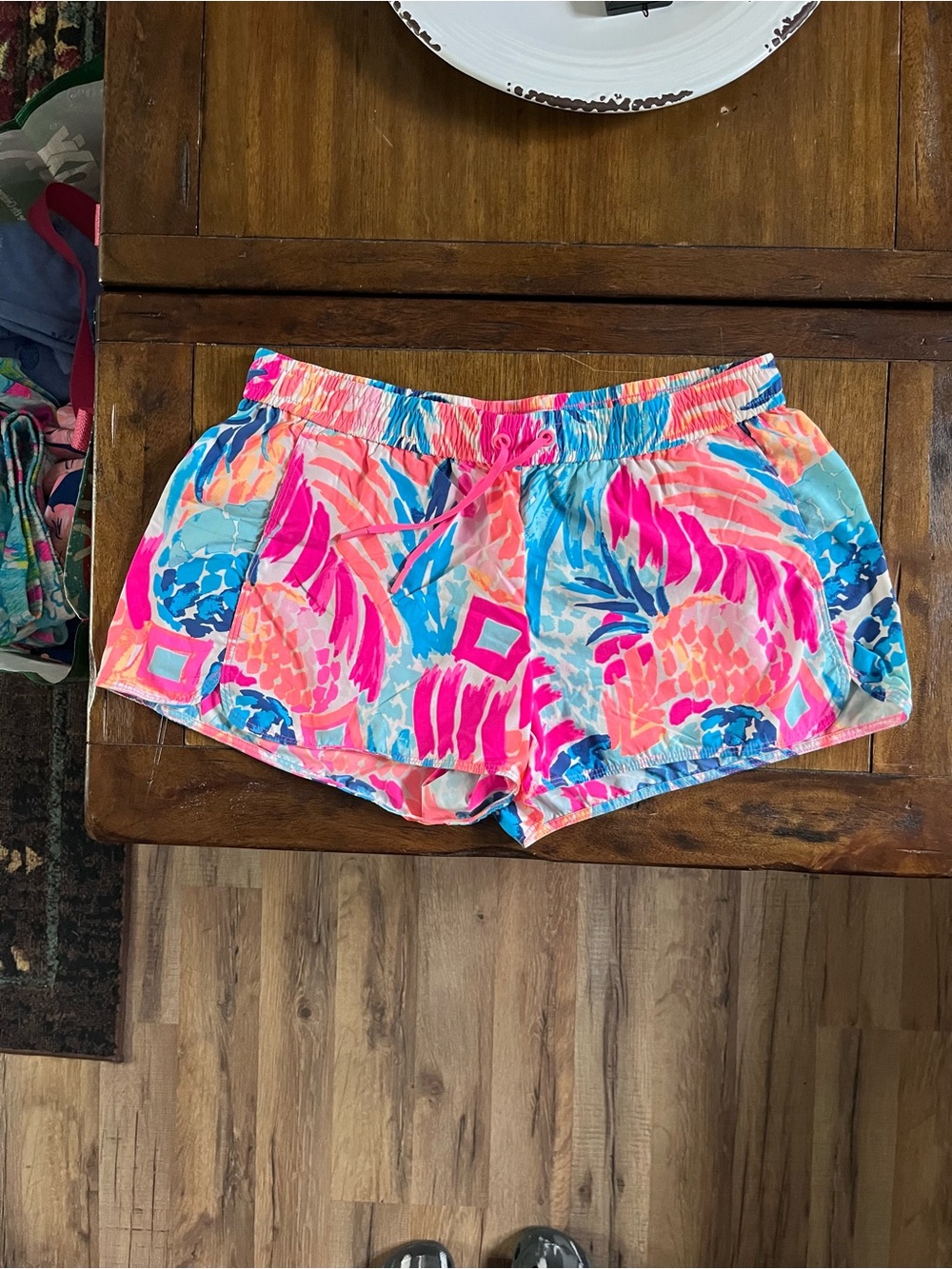 Lilly Pulitzer Neon Pineapple Shorts - Pink, Blue & Coral